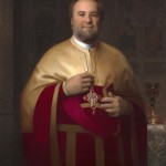 Portrait of V. Rev. John S. Bakas, ©2012 By Adrian Gottlieb
Dean, Saint Sophia Cathedral, Los Angeles
Oil on linen
50"x35"
Commissioned by Michael Huffington: Collection of The Huffington Center of St. Sophia Cathedral