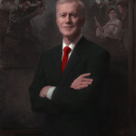 Portrait of Michael Huffington.  ©2013 By Adrian Gottlieb.  50"x35, oil on linen.
